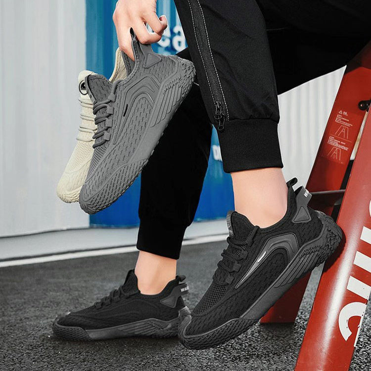 Luftiga sportskor för män – lätta sneakers med snörning